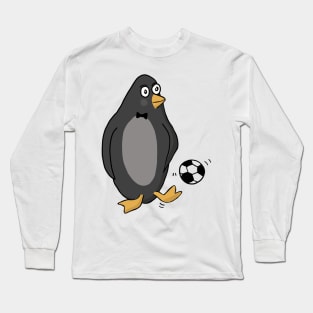 Cute Cartoon Soccer Penguin Long Sleeve T-Shirt